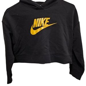 Nike Black Hoodie with Gold Logo